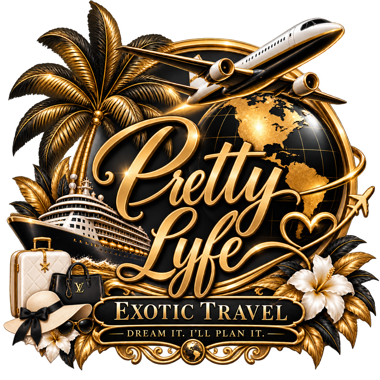 Pretty Lyfe Exotic Travel logo